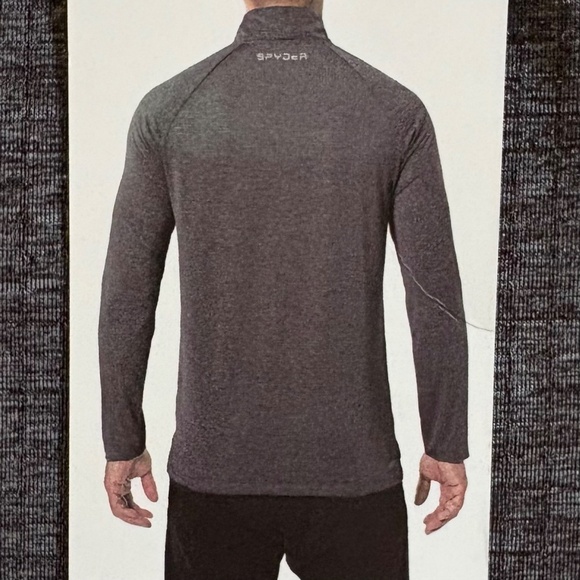 Spyder Active Men's Long Sleeve 1/4 Zip Shirt, Gray, Large NWT - Picture 2 of 15